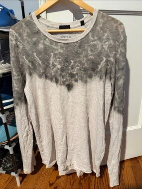 ATM Anthony Thomas Melillo White Tee with Subtle Gray Wash